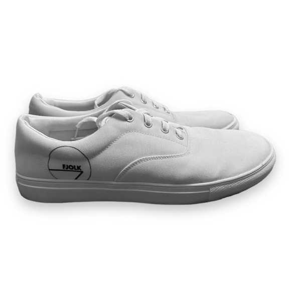 Fjolk Men’s Classic White Lace Up Shoes - Size 10.5 - Picture 7 of 7